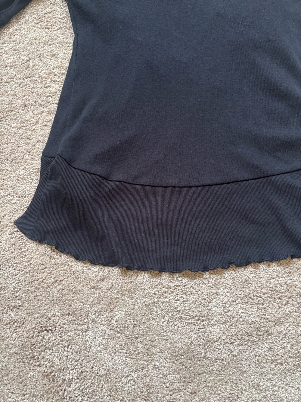 Express Black Ruffle-Front Open Cardigan - Picture 6 of 6